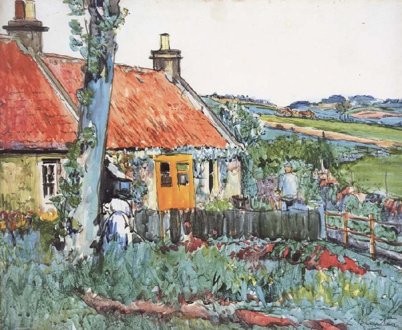 George Leslie Hunter Cottage,Near Largo Germany oil painting art